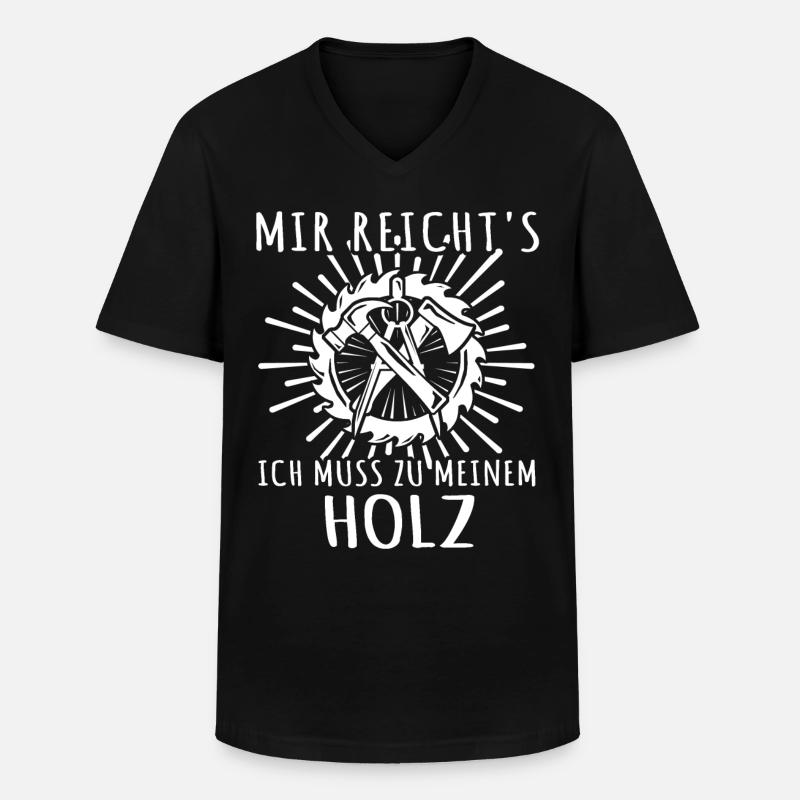 Zimmermann Beruf Zimmerer - Männer-T-Shirt mit V-Ausschnitt - Schwarz