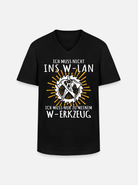 Zimmermann Zimmerer Zimmerleute - Männer-T-Shirt mit V-Ausschnitt - Schwarz