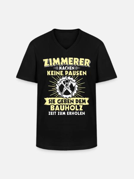 Zimmermann Zimmerer Zimmerleute - Männer-T-Shirt mit V-Ausschnitt - Schwarz