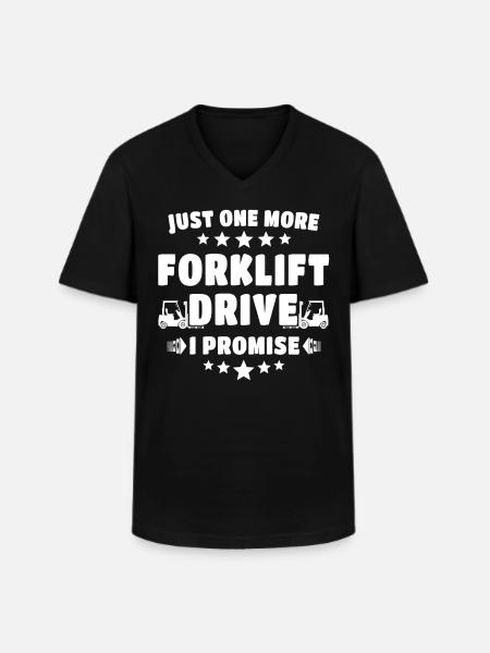 Forklift driver - Men's V-Neck T-Shirt - black