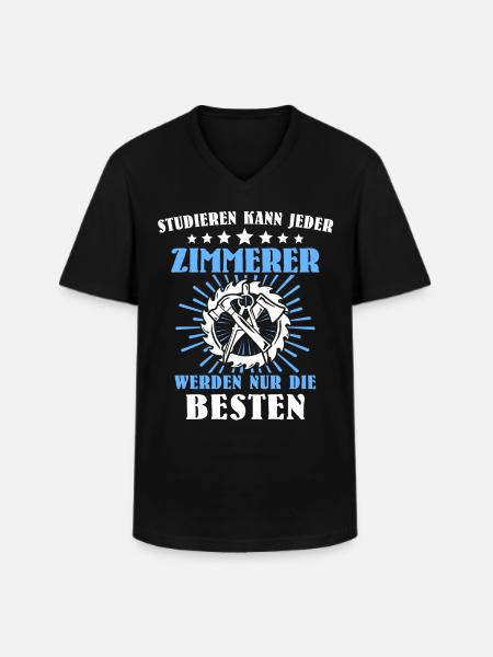 Zimmermann Zimmerer Zimmerleute - Männer-T-Shirt mit V-Ausschnitt - Schwarz