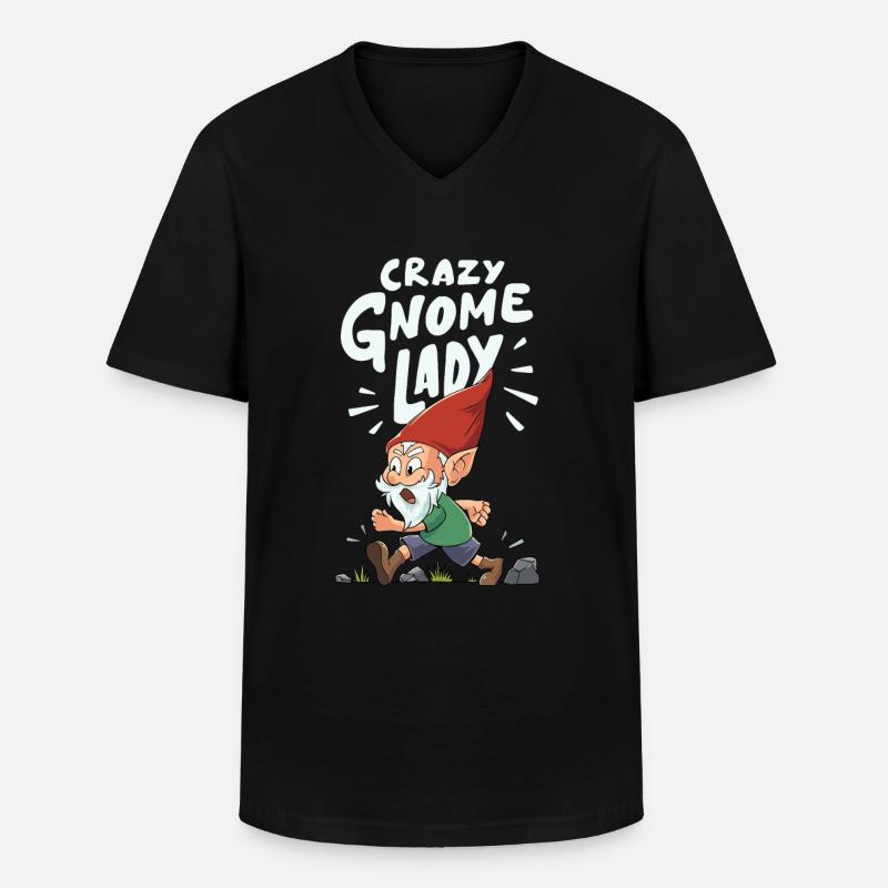 Gartenzwerg - Männer-T-Shirt mit V-Ausschnitt - Schwarz