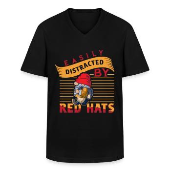 Gartenzwerg Garten - Männer-T-Shirt mit V-Ausschnitt - Schwarz - Vorne - AI Model Male 178 dark (178cm)