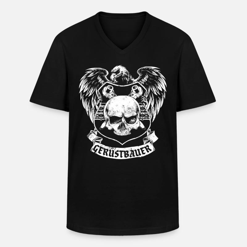 Gerüstbauer Abzeichen - Männer-T-Shirt mit V-Ausschnitt - Schwarz