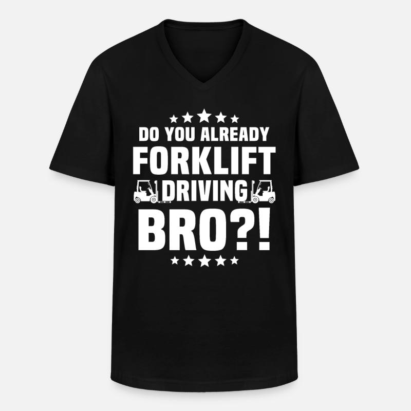 Staplerfahrer Gabelstapler - Männer-T-Shirt mit V-Ausschnitt - Schwarz