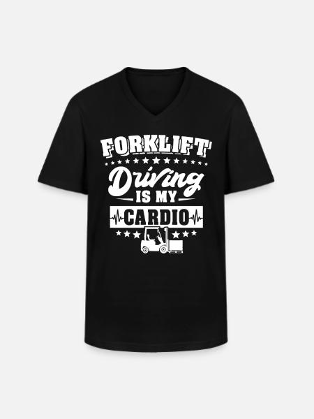 Forklift driver Forklift - Men's V-Neck T-Shirt - black