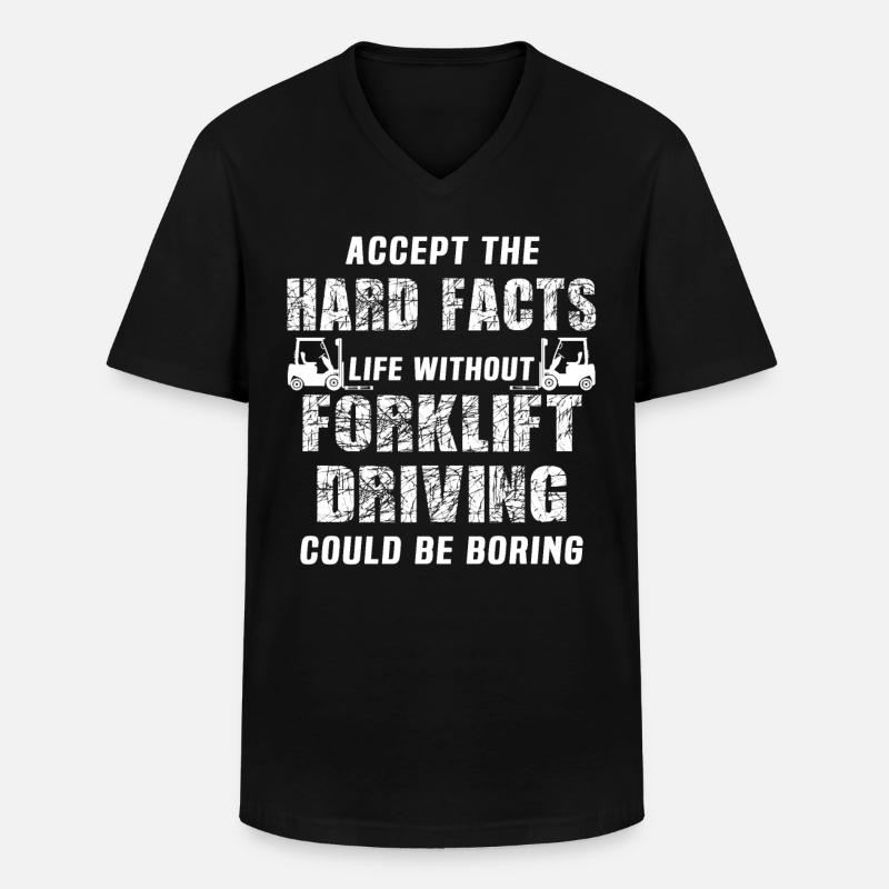 Gabelstapler Staplerfahrer - Männer-T-Shirt mit V-Ausschnitt - Schwarz