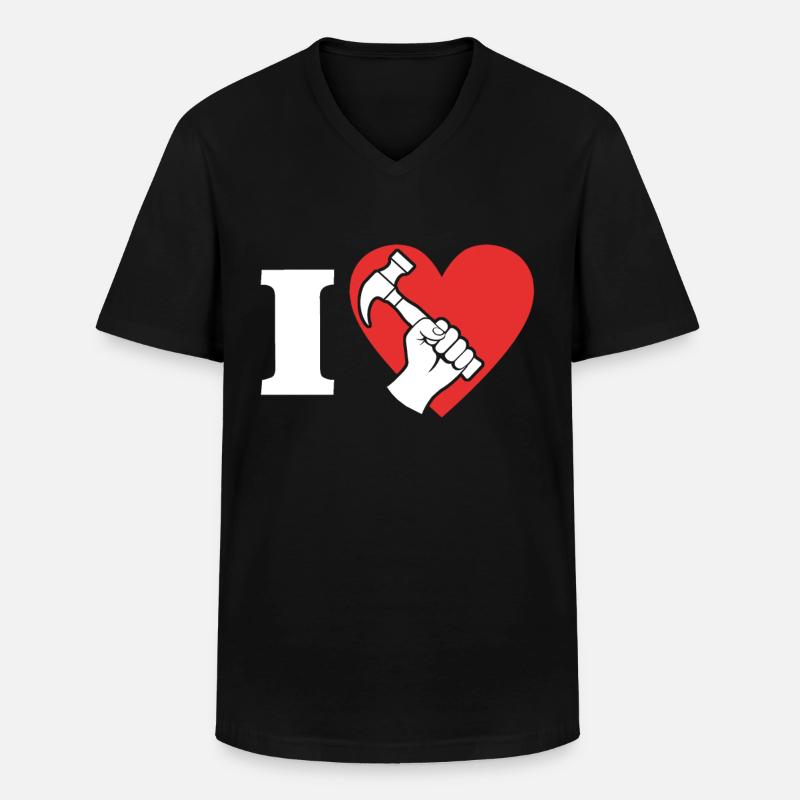 Carpenter Dear carpenters - Men's V-Neck T-Shirt - black
