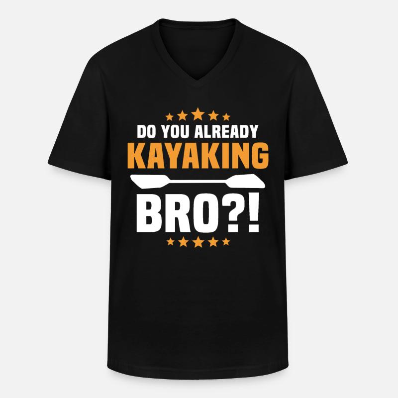 Kayaking Kayaker Kayak - Männer-T-Shirt mit V-Ausschnitt - Schwarz