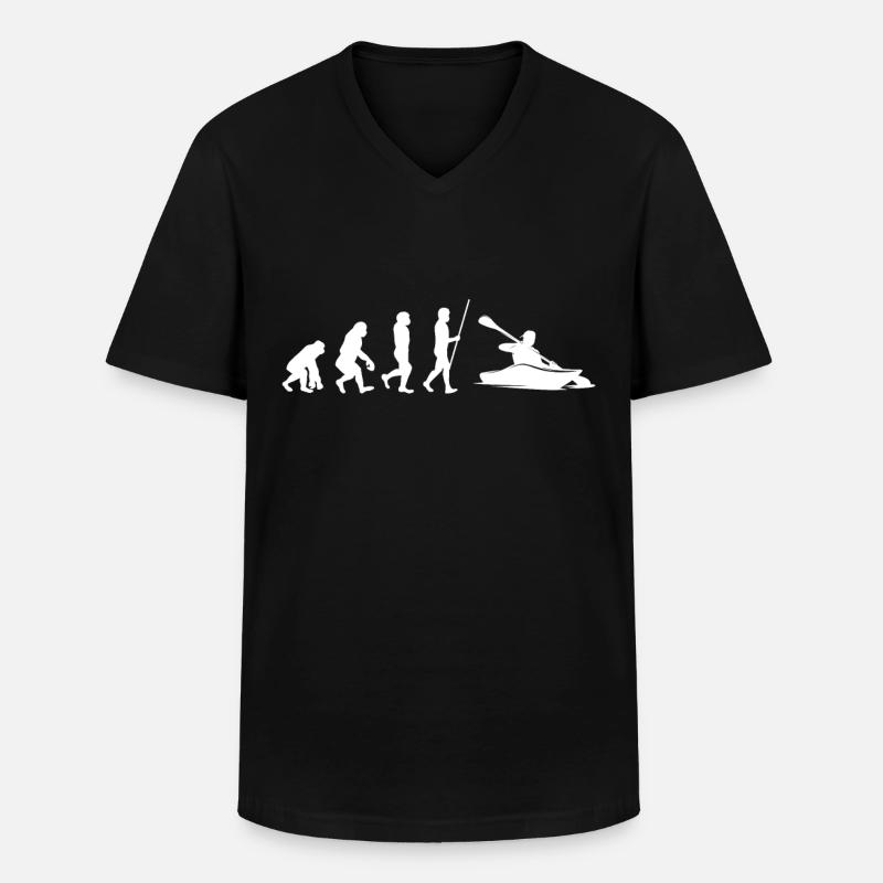 Kayaker Kayak Kayaking - Männer-T-Shirt mit V-Ausschnitt - Schwarz
