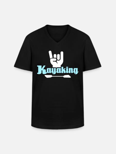 Kayaking Kayak - Men's V-Neck T-Shirt - black