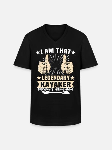 Kayaking Kayak - Men's V-Neck T-Shirt - black
