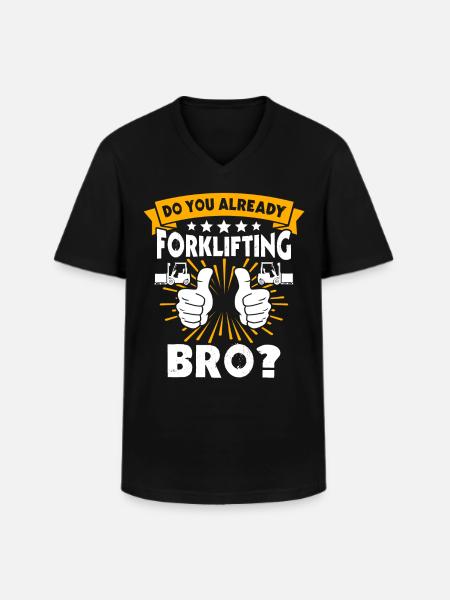 Forklift Forklift - Men's V-Neck T-Shirt - black