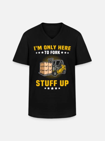 Forklift Forklift - Men's V-Neck T-Shirt - black