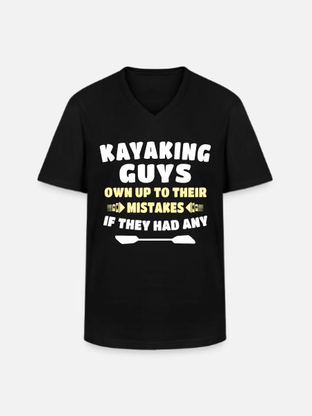 Kayaker Kayaking Kayak - Men's V-Neck T-Shirt - black