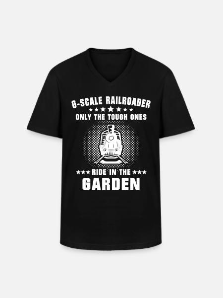 Gartenbahn Modellbahn Spur G - Männer-T-Shirt mit V-Ausschnitt - Schwarz