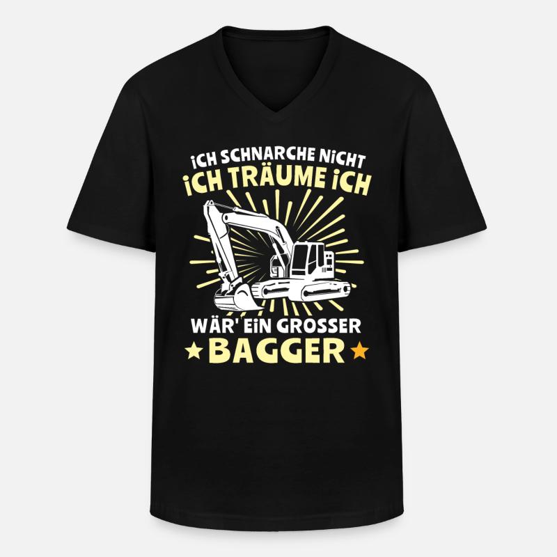 Baggerfuehrer Baggerfahrer - Männer-T-Shirt mit V-Ausschnitt - Schwarz
