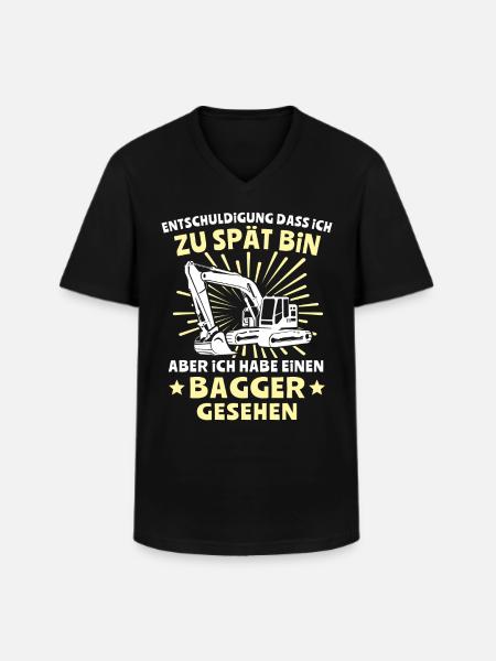 Baggerfuehrer Baggerfahrer - Männer-T-Shirt mit V-Ausschnitt - Schwarz