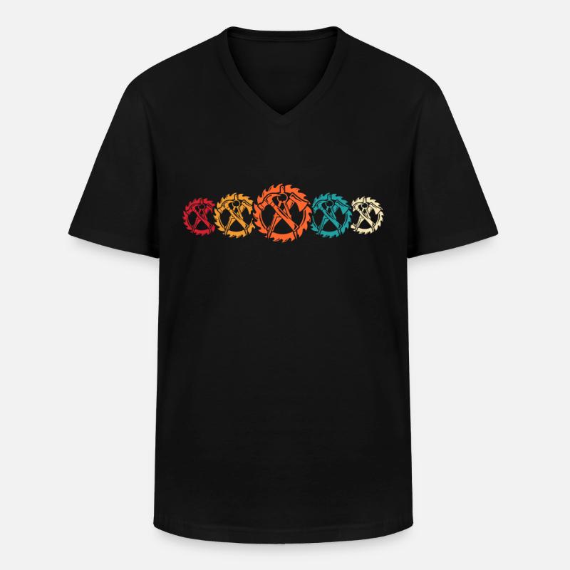 Zimmermann Zimmerer - Männer-T-Shirt mit V-Ausschnitt - Schwarz
