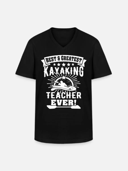 Kayaker Kayaking - Men's V-Neck T-Shirt - black