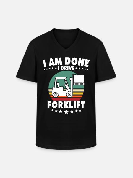 Forklift Forklift Driver - Men's V-Neck T-Shirt - black