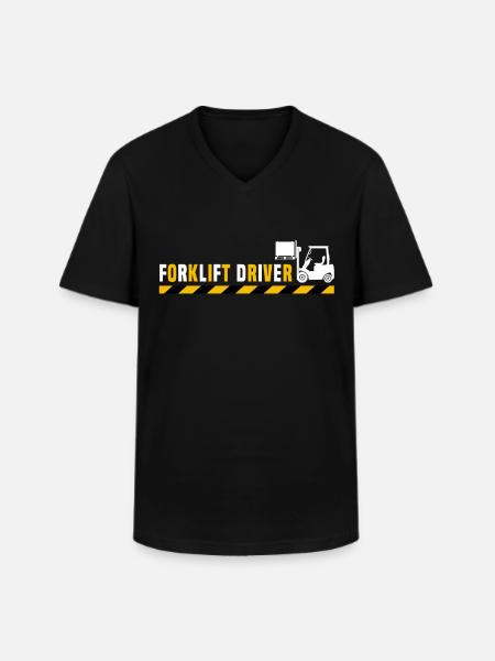 Forklift driver Forklift - Men's V-Neck T-Shirt - black