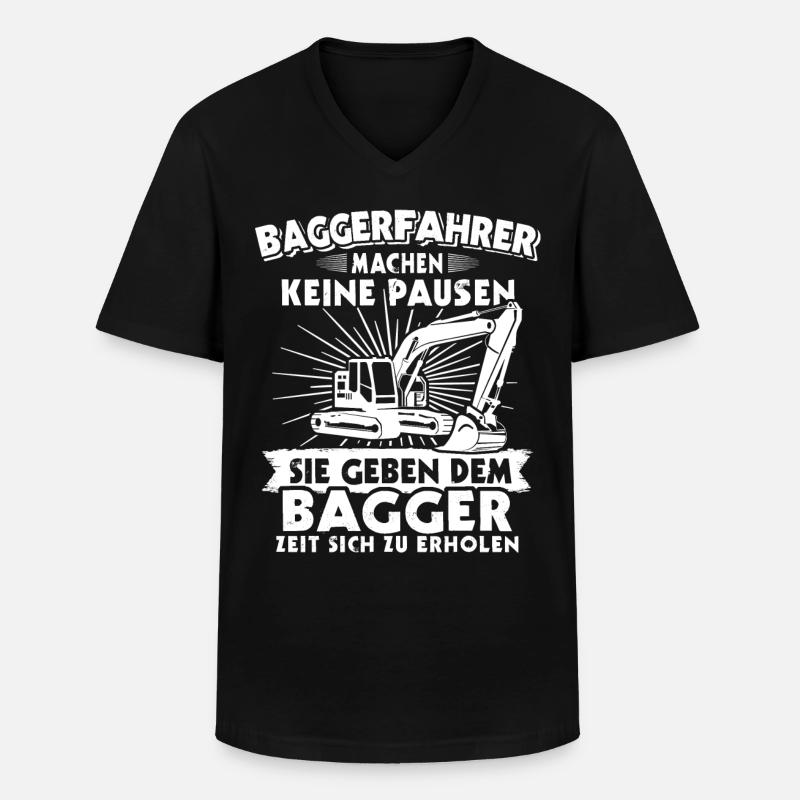 Baggerfuehrer Baggerfahrer - Männer-T-Shirt mit V-Ausschnitt - Schwarz