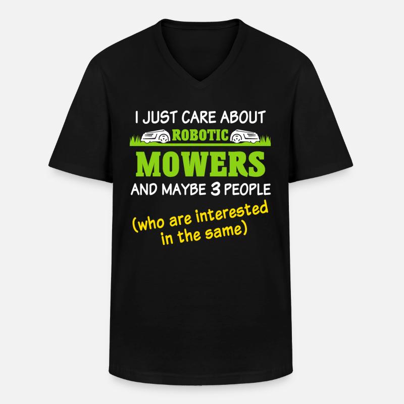 Mähroboter Rasenmäher Roboter - Männer-T-Shirt mit V-Ausschnitt - Schwarz