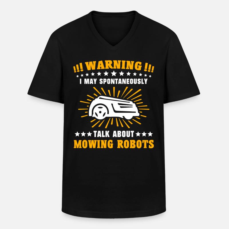 Mähroboter Rasenmäher Roboter - Männer-T-Shirt mit V-Ausschnitt - Schwarz
