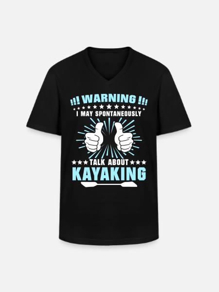 Kayak Kayaking - Men's V-Neck T-Shirt - black