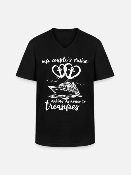 Croisière familiale - T-shirt col V Homme - noir