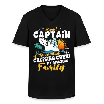 Crucero - Camiseta con cuello de pico hombre - negro - delante - AI Model Male 178 dark (178cm)