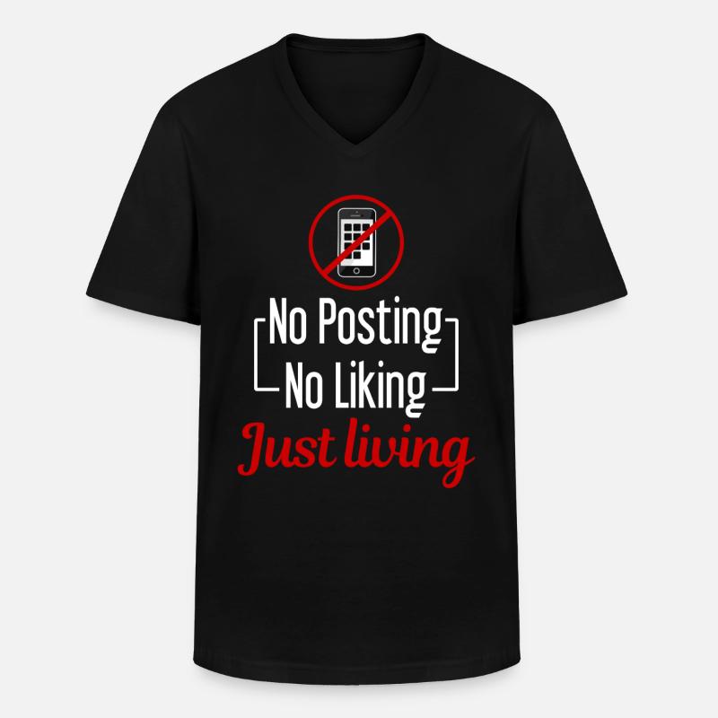 Technologiepause, Bildschirmfreie Zeit, Offline, - Männer-T-Shirt mit V-Ausschnitt - Schwarz