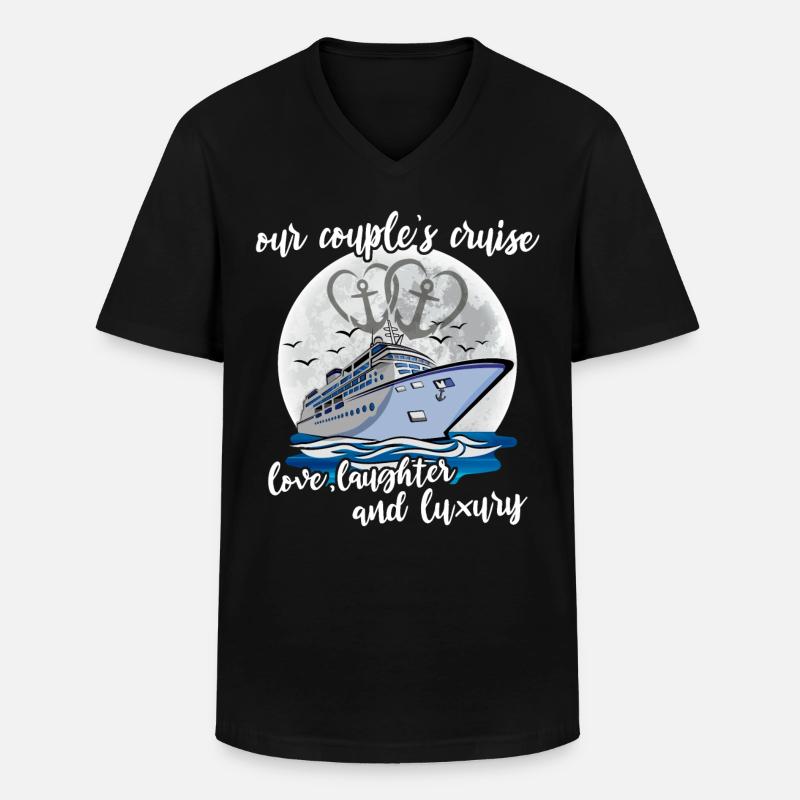 Kreuzfahrt Ehepaar - Männer-T-Shirt mit V-Ausschnitt - Schwarz