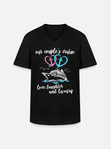Cruise Couple - Men's V-Neck T-Shirt - black