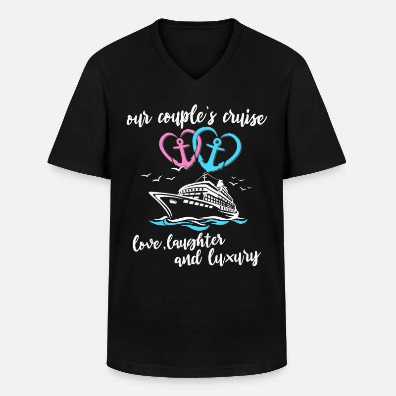 Kreuzfahrt Ehepaar - Männer-T-Shirt mit V-Ausschnitt - Schwarz