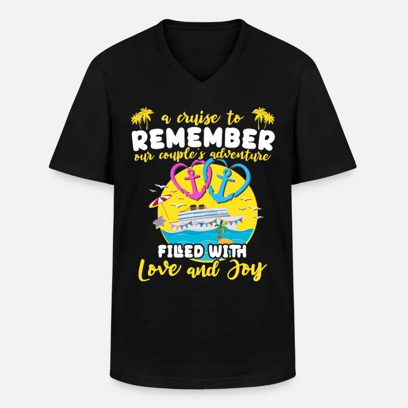 Kreuzfahrt Ehepaar - Männer-T-Shirt mit V-Ausschnitt - Schwarz