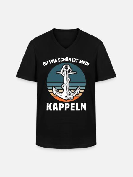 Kappeln Kappelner Spruch - Männer-T-Shirt mit V-Ausschnitt - Schwarz