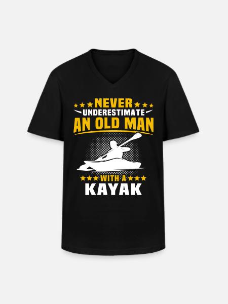 Kayaking Underestimate kayakers - Men's V-Neck T-Shirt - black