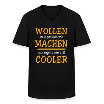 Machen Wollen - Männer-T-Shirt mit V-Ausschnitt - Schwarz - Vorne - AI Model Male 178 dark (178cm)