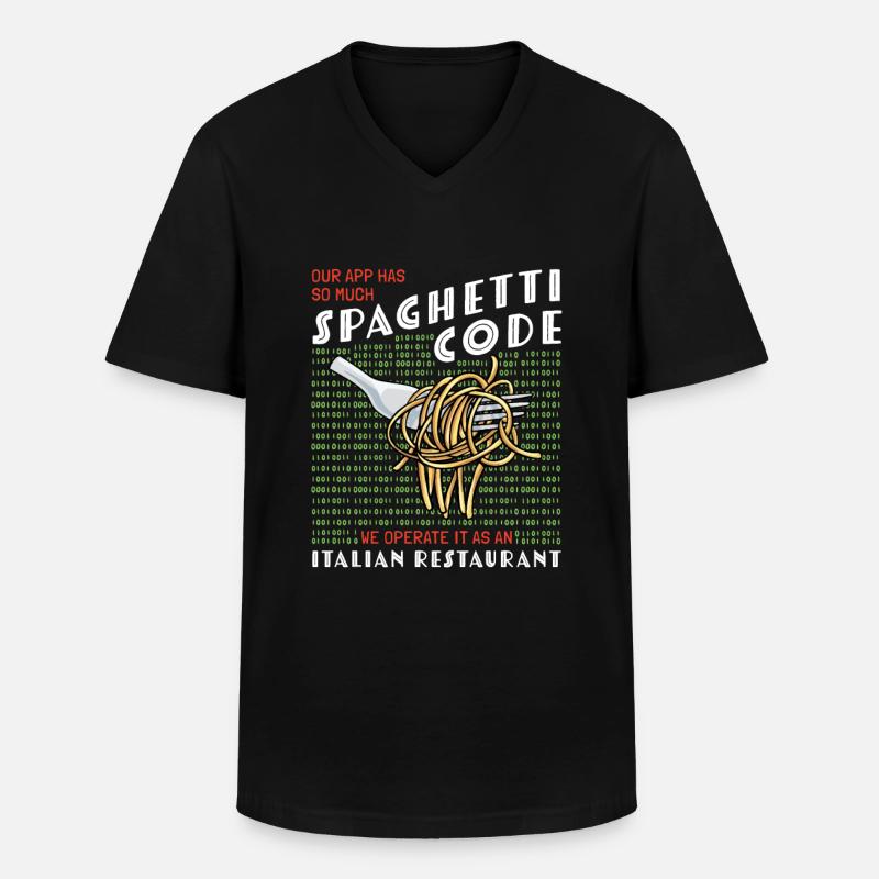 Computerprogrammierung - Männer-T-Shirt mit V-Ausschnitt - Schwarz