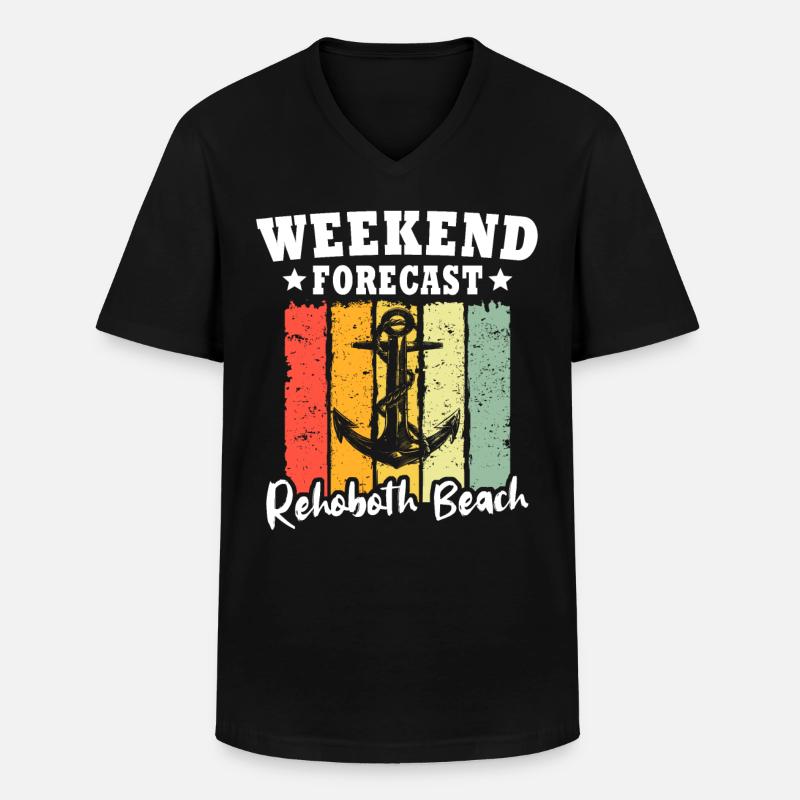 Rehoboth Beach - Männer-T-Shirt mit V-Ausschnitt - Schwarz