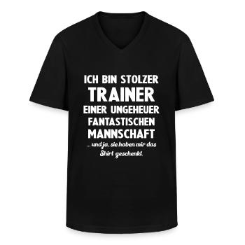 Lustiges Trainer Geschenk - Männer-T-Shirt mit V-Ausschnitt - Schwarz - Vorne - AI Model Male 178 dark (178cm)
