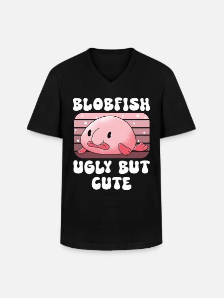 Meeresbiologe Tiefseefisch Blobfisch Ozean - Männer-T-Shirt mit V-Ausschnitt - Schwarz