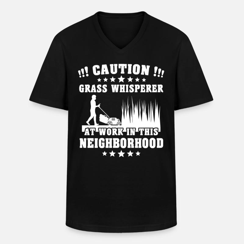 Rasenmäher - Männer-T-Shirt mit V-Ausschnitt - Schwarz