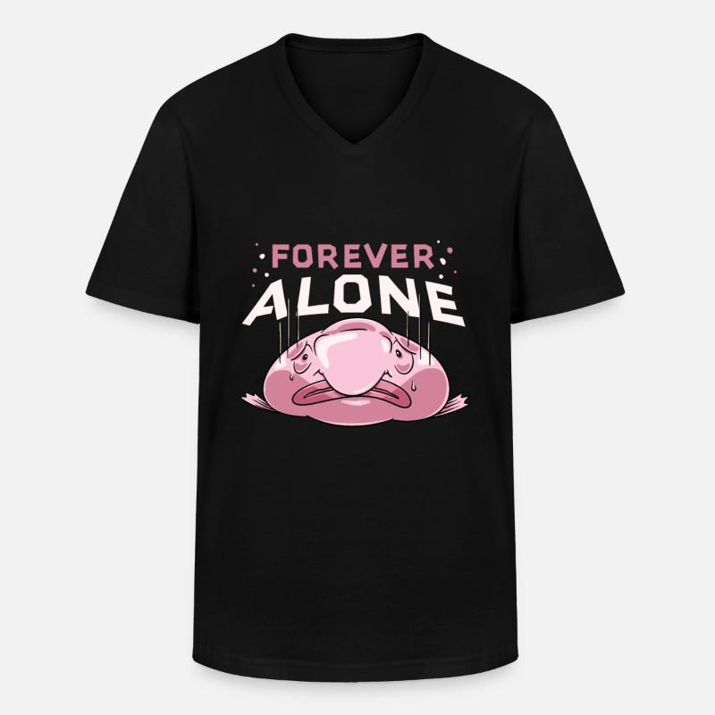 Blobfisch - Männer-T-Shirt mit V-Ausschnitt - Schwarz