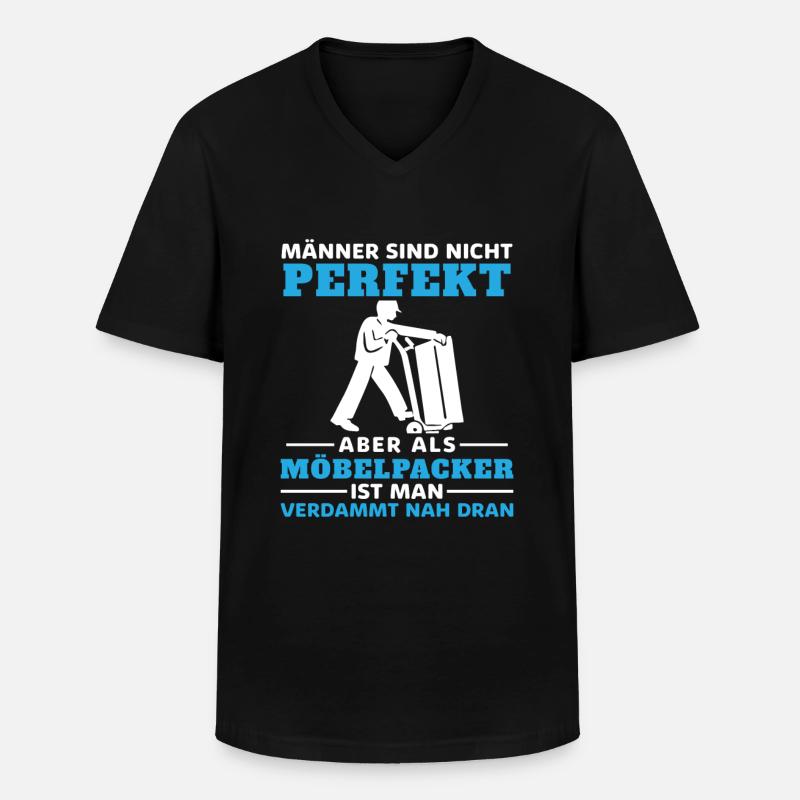 Möbelpacker Umzugshelfer Geschenkhumor - Männer-T-Shirt mit V-Ausschnitt - Schwarz