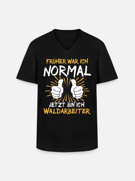 Waldarbeiter Sprüche - Männer-T-Shirt mit V-Ausschnitt - Schwarz