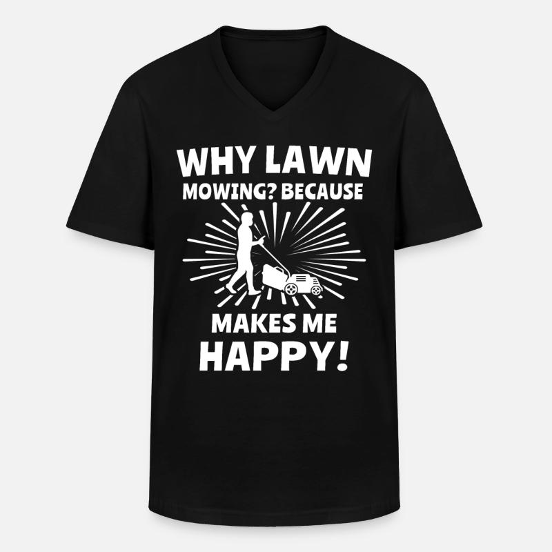 Rasenmäher - Männer-T-Shirt mit V-Ausschnitt - Schwarz