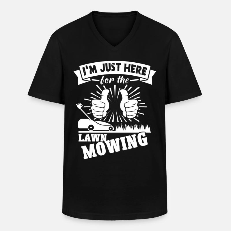 Rasenmäher - Männer-T-Shirt mit V-Ausschnitt - Schwarz